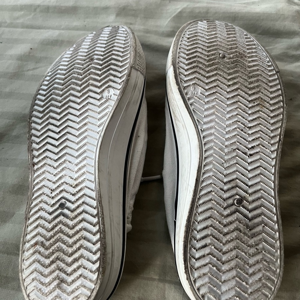 Kids White Canvas Sneakers - Picture 4 of 4